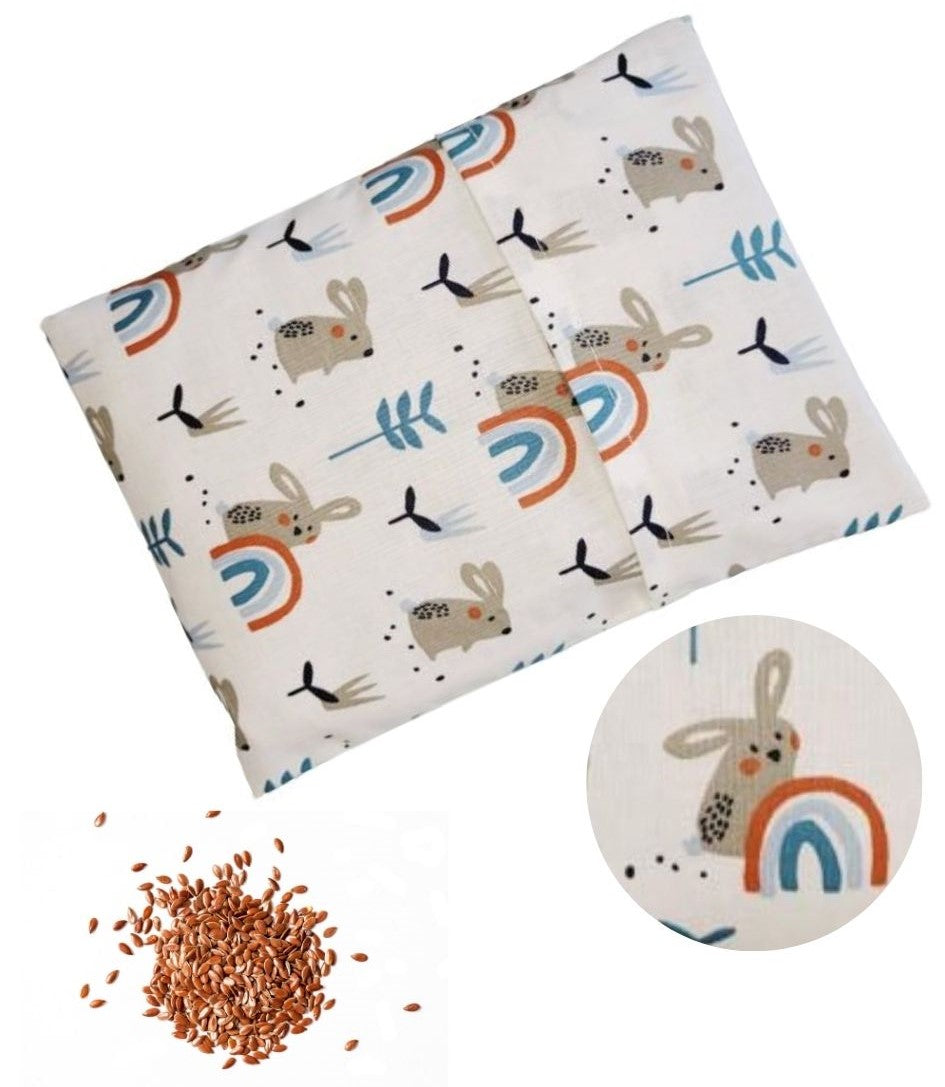 Bouillotte Sèche Déhoussable Aux Graines De Lin - Silver Grey KIPKEP - Maman Natur'elle